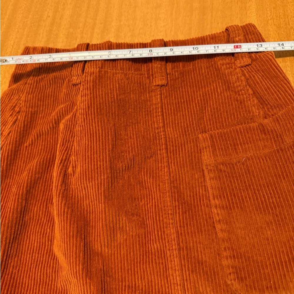 Toast Ginger Corduroy Skirt A Line Midi British Slow Fashion Transitional Skirt - Picture 6 of 8